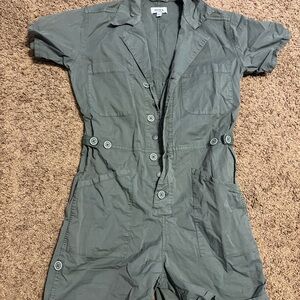 COPY - Pistola Green Utility Jumpsuit with Adjustable Waist
